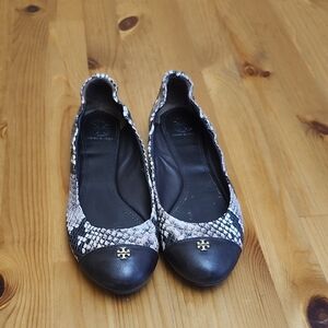 Tory Burch Leather Flats, Sz.5